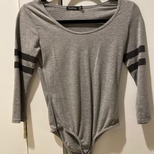Gray Bodysuit - Boohoo Petite